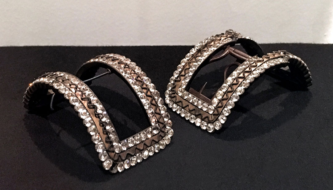 Shoe Buckles, with Rhinestone, ca. 1789 worn by James Iredell (1751-1799), a Justice of the first United States Supreme Court, at the first reception of President and Mrs. George Washington.